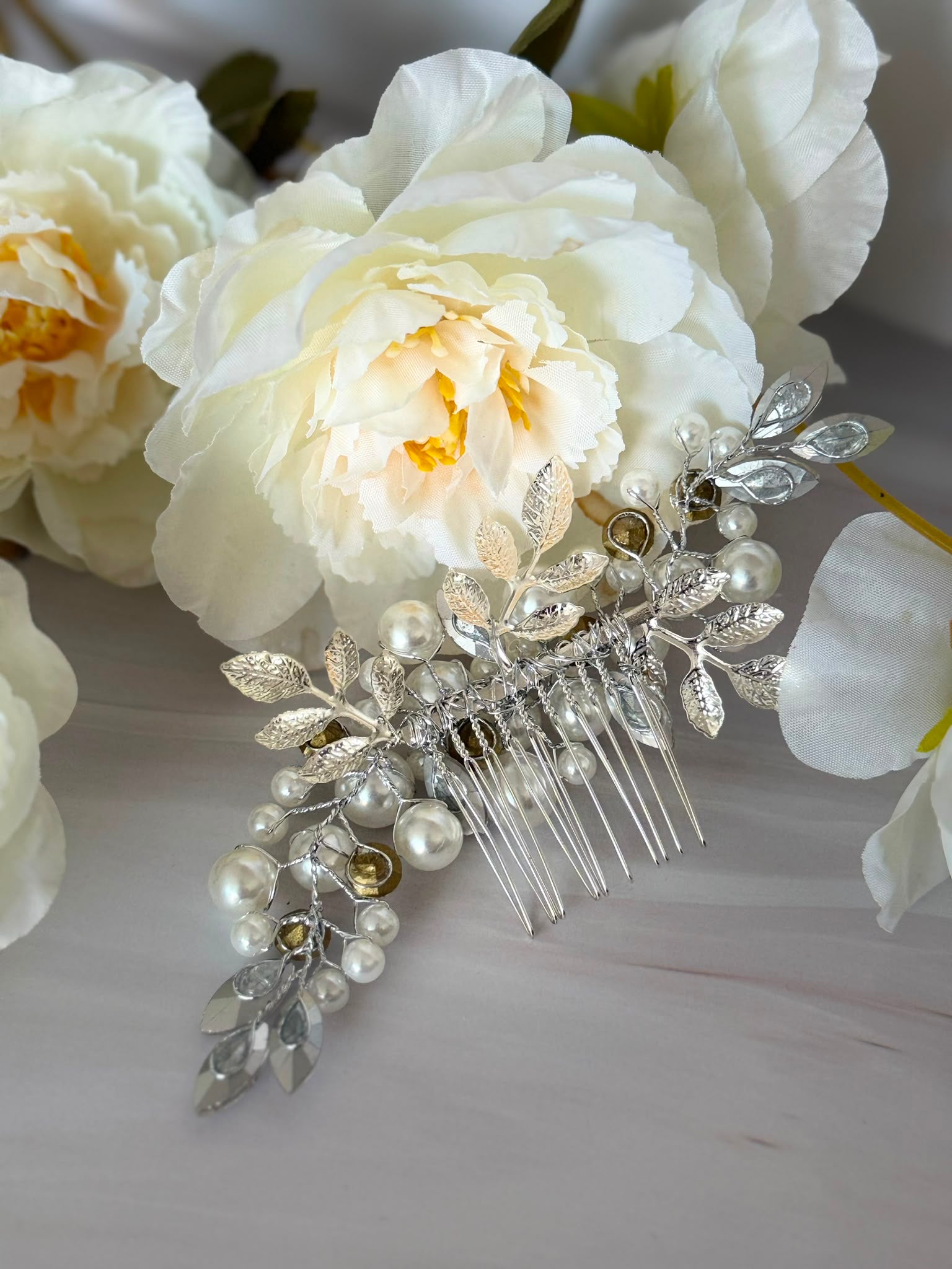 Luxury Pearl & Crystal Bridal Hair Comb