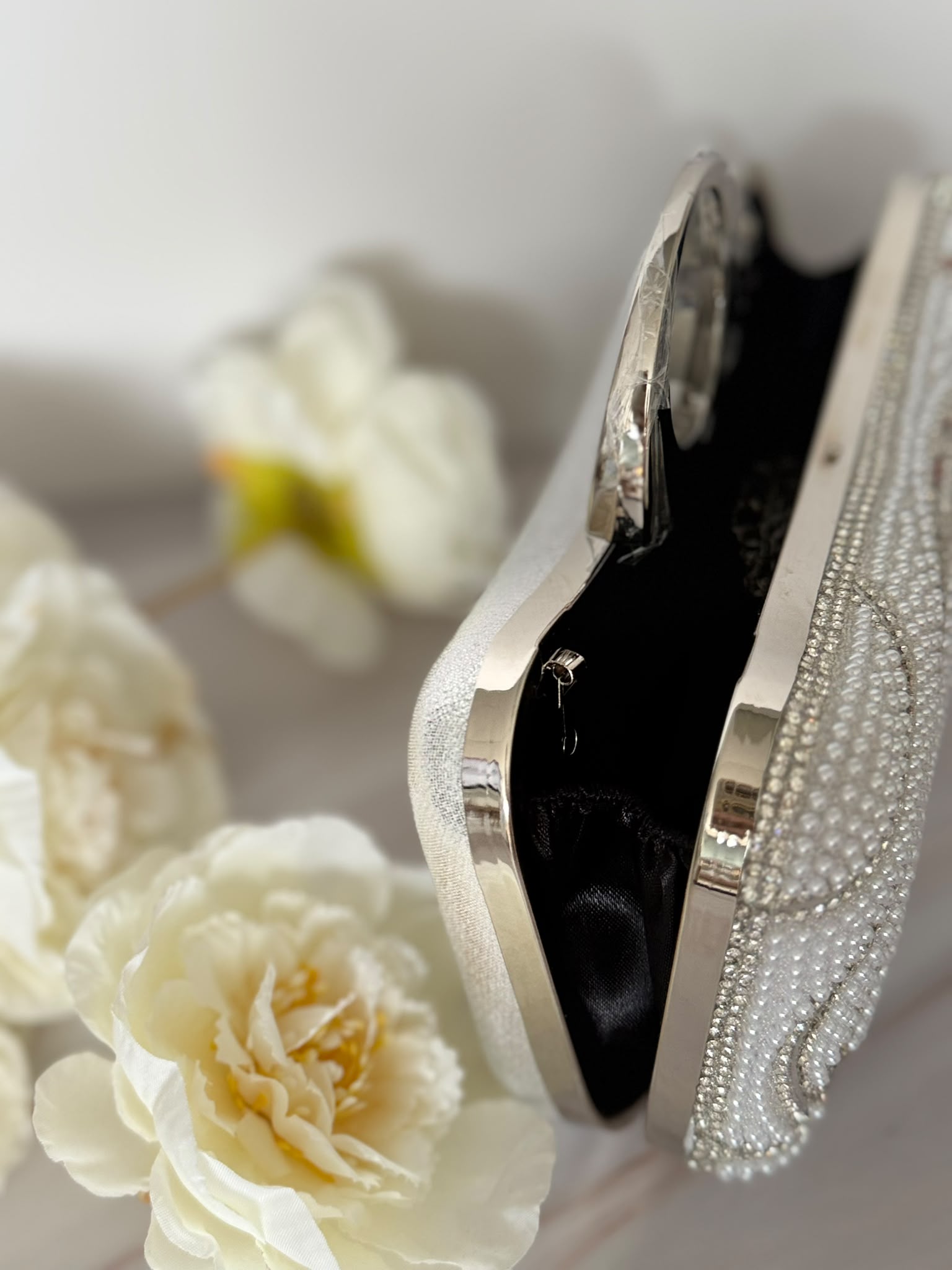 White Pearl Evening Clutch