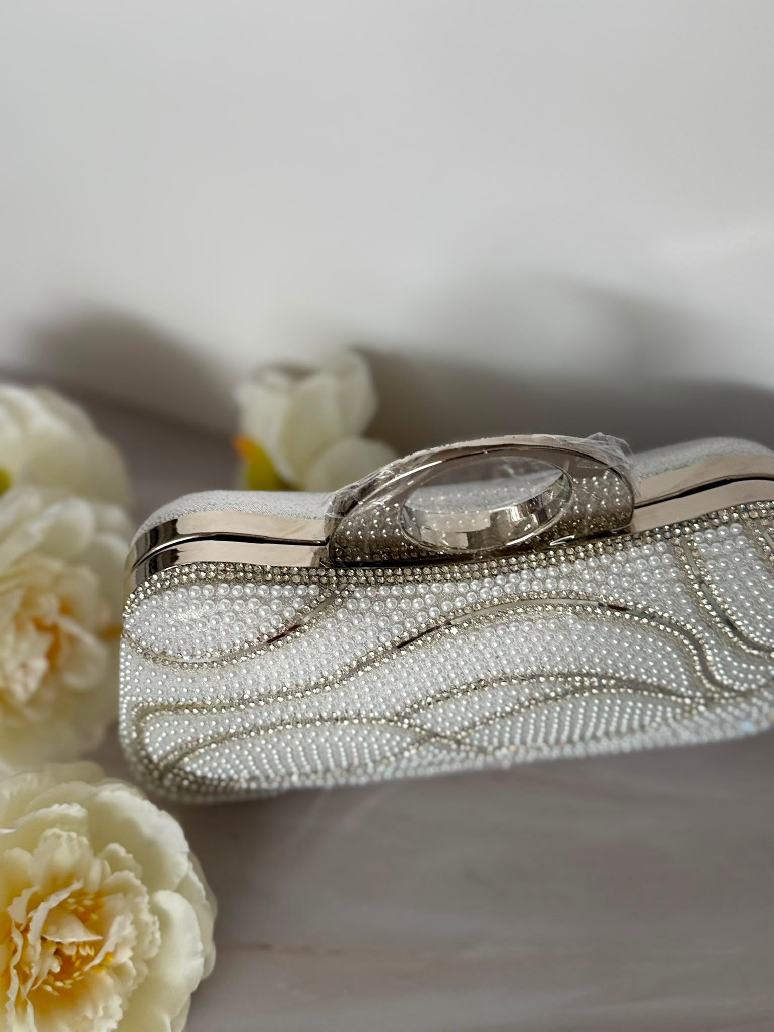 White Pearl Evening Clutch