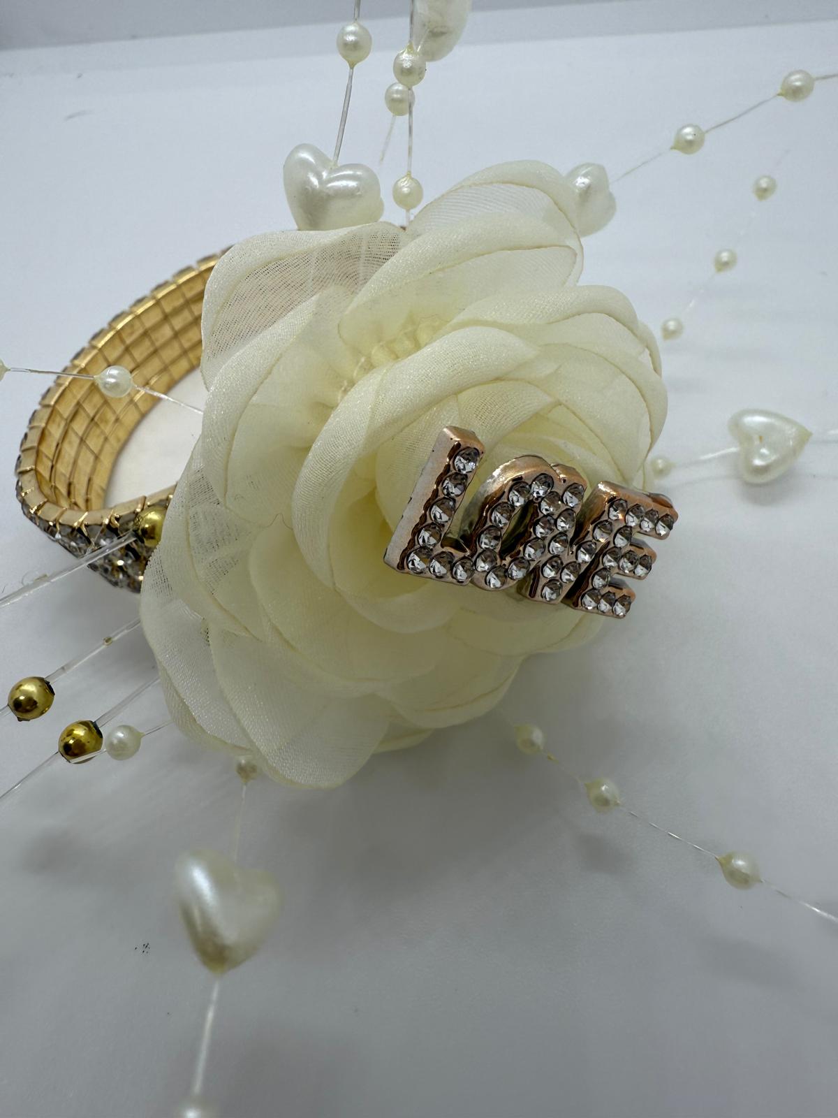 Gold & Ivory Love Corsage