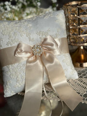 Ivory Lace Ring Bearer Pillow
