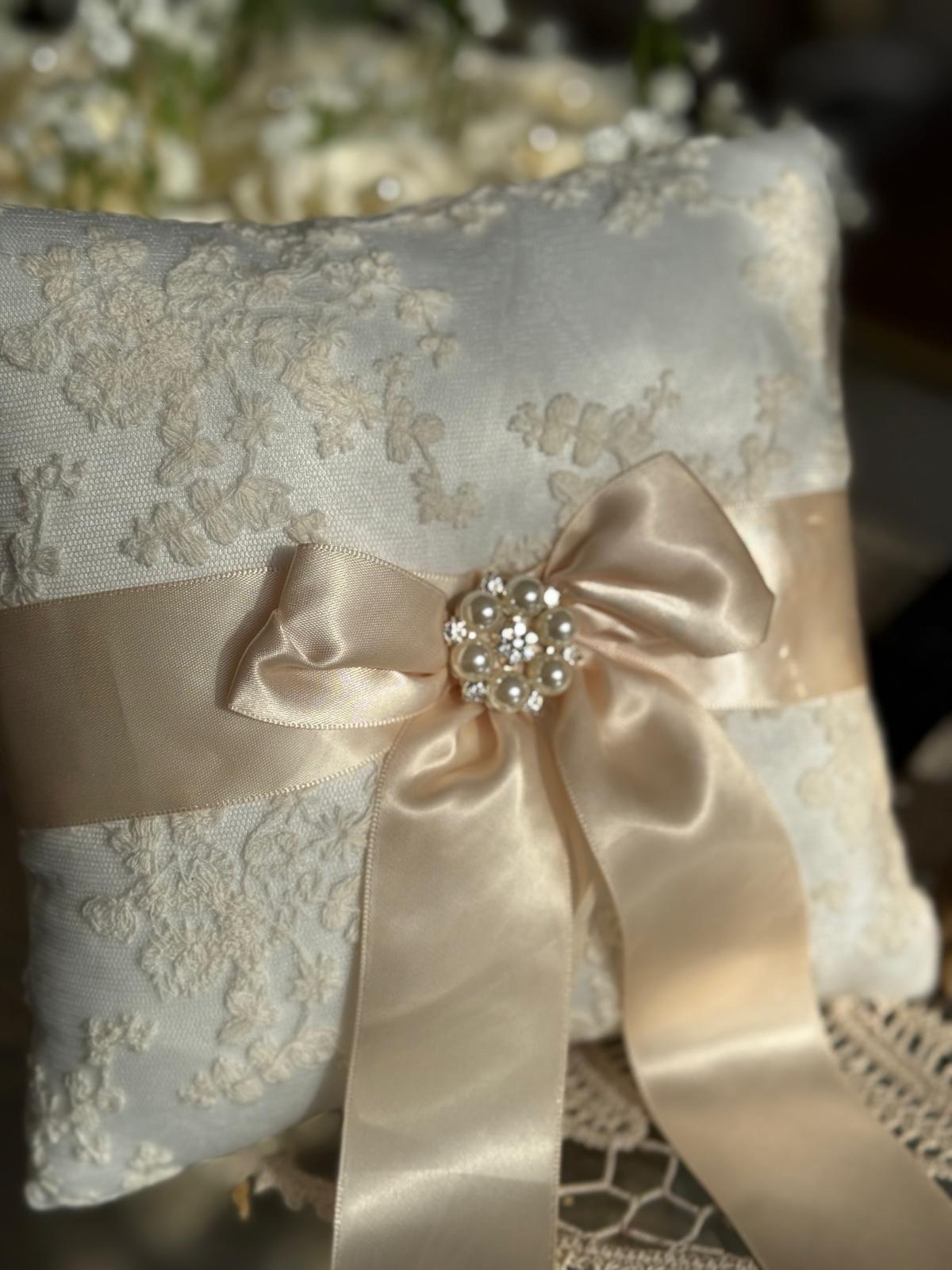 Ivory Lace Ring Bearer Pillow